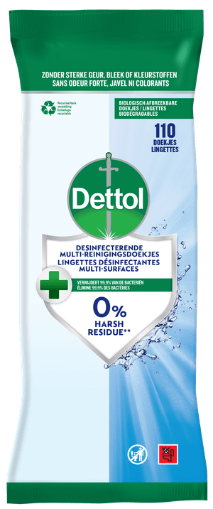 Dettol Lingettes Désinfectantes Multi-Surfaces x110