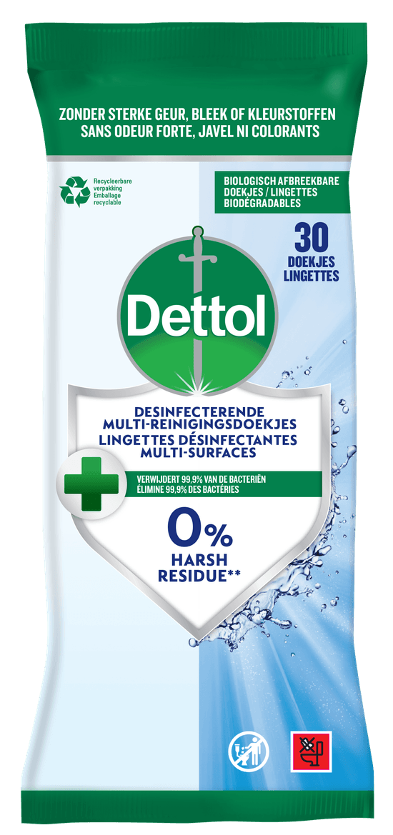 Dettol Lingettes Désinfectantes Multi-Surfaces x30