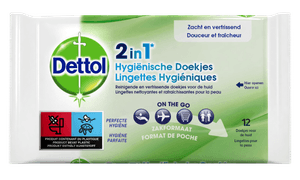 Lingettes Hygiéniques Dettol 2-en-1x12